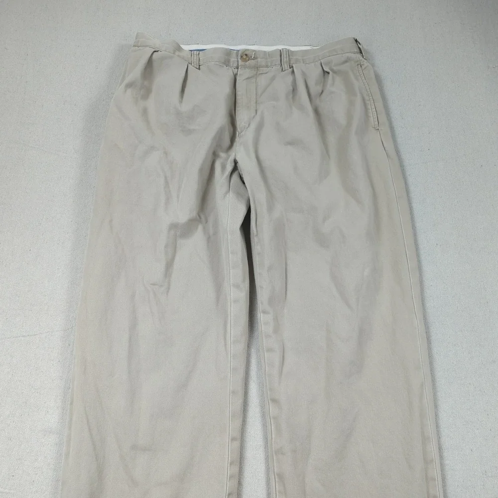 Vintage Polo Ralph Lauren Pants Mens 36x29 Khaki Pleated Preppy